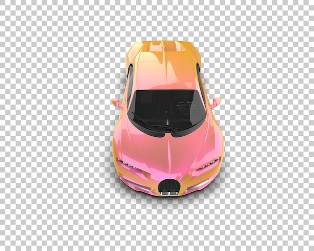 Auto deportivo realista aislado en el fondo Ilustración de renderización 3D
