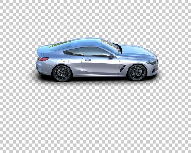 Auto deportivo realista aislado en el fondo Ilustración de renderización 3D