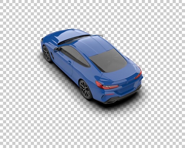 Auto deportivo realista aislado en el fondo Ilustración de renderización 3D