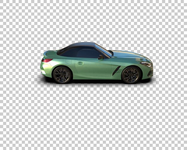 Auto deportivo realista aislado en el fondo Ilustración de renderización 3D