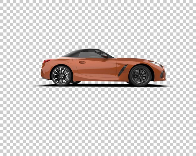 Auto deportivo realista aislado en el fondo Ilustración de renderización 3D