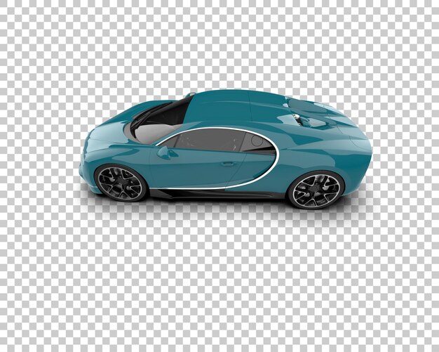Auto deportivo realista aislado en el fondo Ilustración de renderización 3D