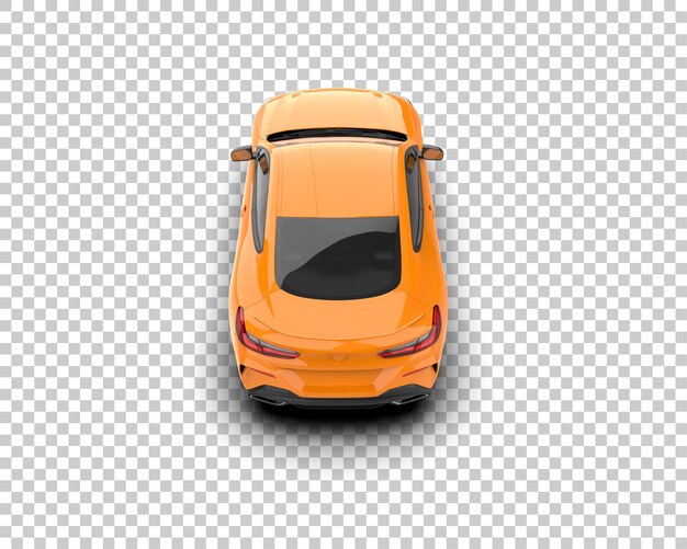 Auto deportivo realista aislado en el fondo Ilustración de renderización 3D