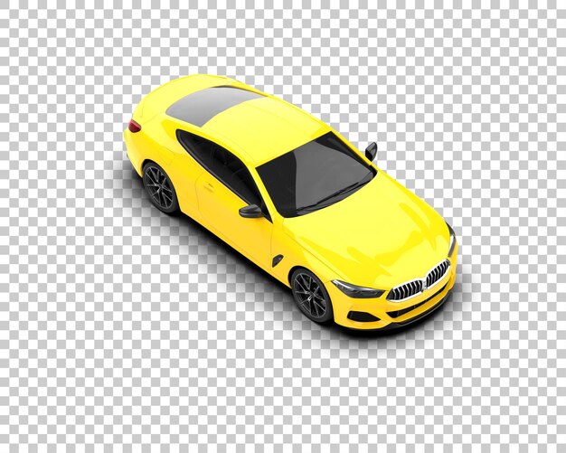 Auto deportivo realista aislado en el fondo Ilustración de renderización 3D
