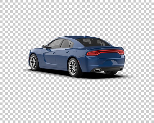Auto deportivo realista aislado en el fondo Ilustración de renderización 3D