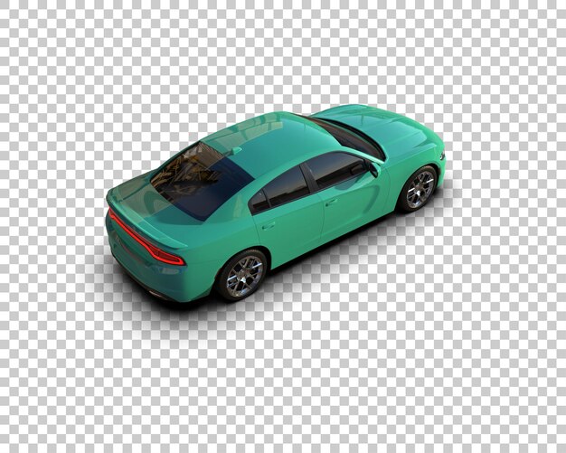 Auto deportivo realista aislado en el fondo Ilustración de renderización 3D