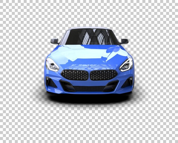 Auto deportivo realista aislado en el fondo Ilustración de renderización 3D