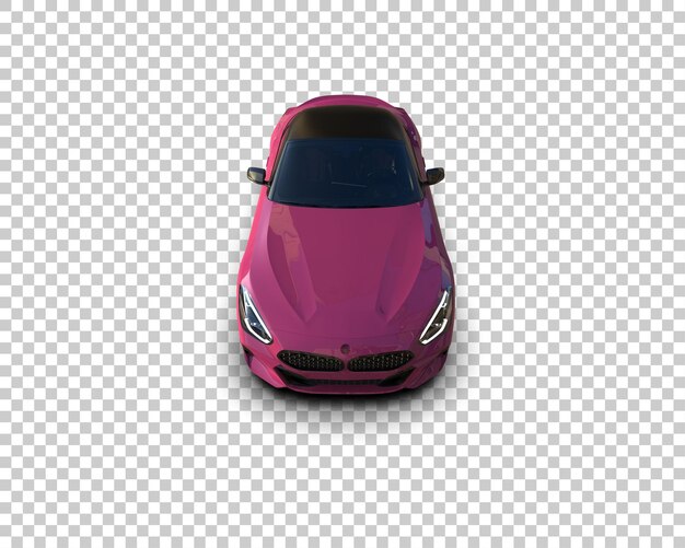 Auto deportivo realista aislado en el fondo Ilustración de renderización 3D