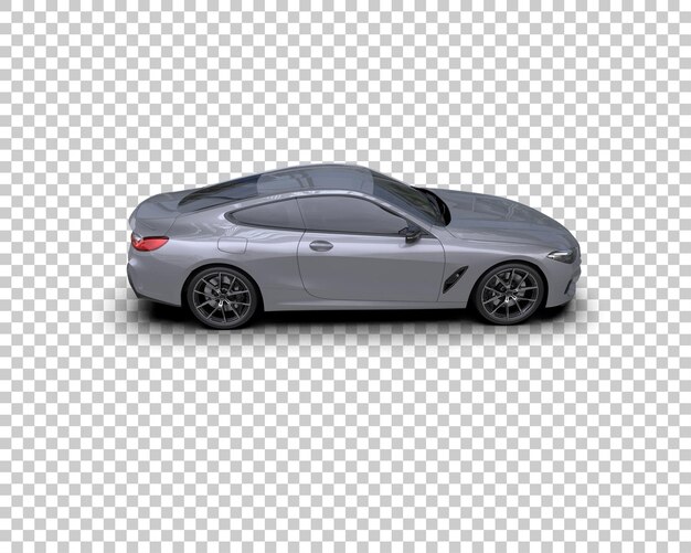 Auto deportivo realista aislado en el fondo Ilustración de renderización 3D