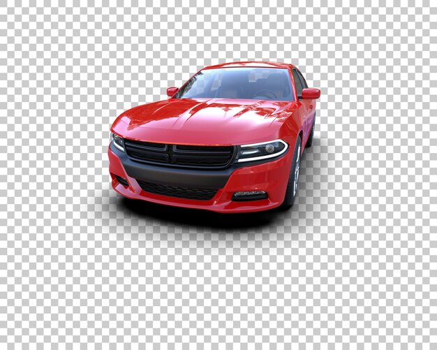 Auto deportivo realista aislado en el fondo Ilustración de renderización 3D