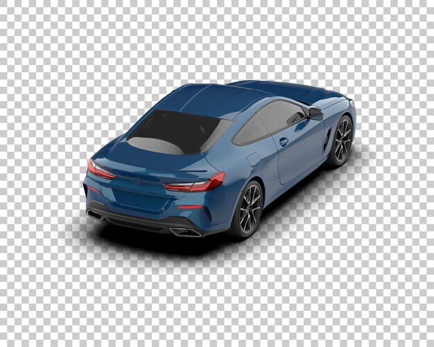 Auto deportivo realista aislado en el fondo Ilustración de renderización 3D