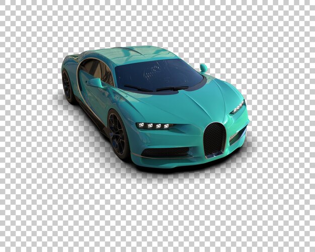 Auto deportivo realista aislado en el fondo Ilustración de renderización 3D