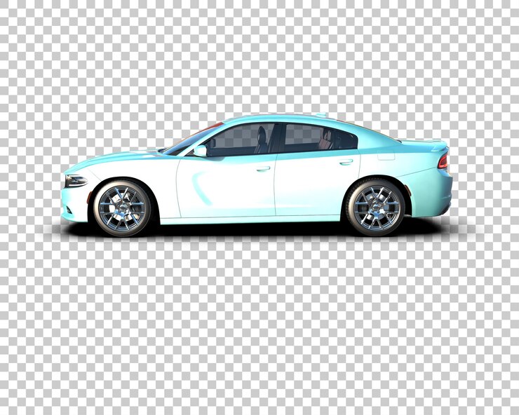 PSD auto deportivo realista aislado en el fondo ilustración de renderización 3d