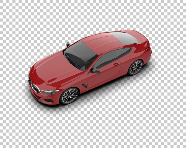 Auto deportivo realista aislado en el fondo Ilustración de renderización 3D