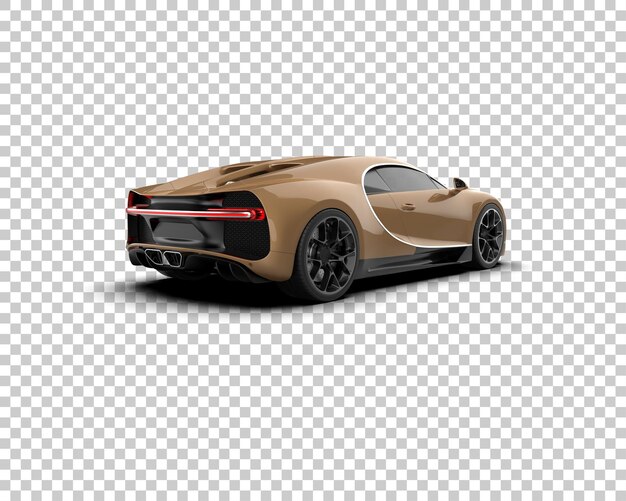 Auto deportivo realista aislado en el fondo Ilustración de renderización 3D