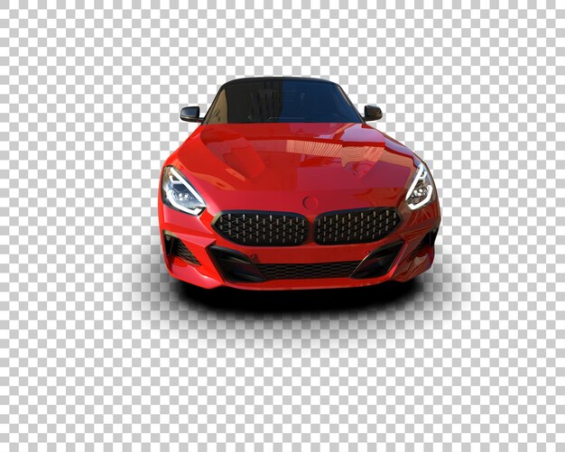 Auto deportivo realista aislado en el fondo Ilustración de renderización 3D