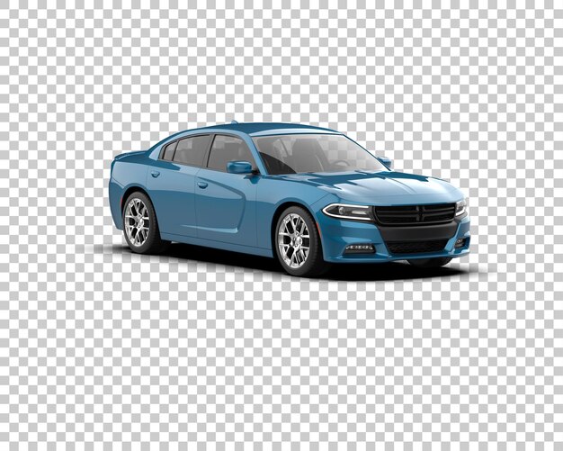 Auto deportivo realista aislado en el fondo Ilustración de renderización 3D
