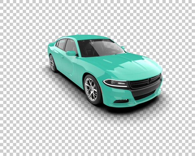 Auto deportivo realista aislado en el fondo Ilustración de renderización 3D