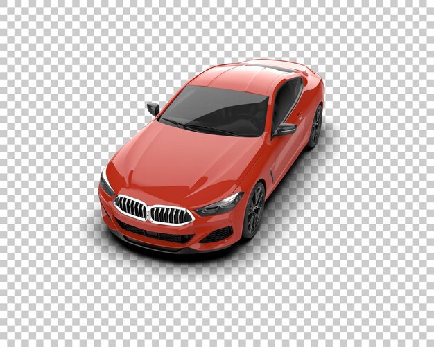 Auto deportivo realista aislado en el fondo Ilustración de renderización 3D