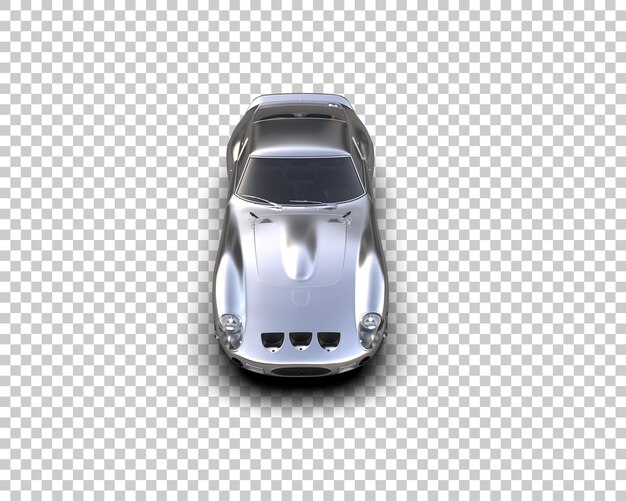Auto deportivo realista aislado en el fondo Ilustración de renderización 3D