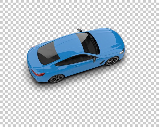 Auto deportivo realista aislado en el fondo Ilustración de renderización 3D