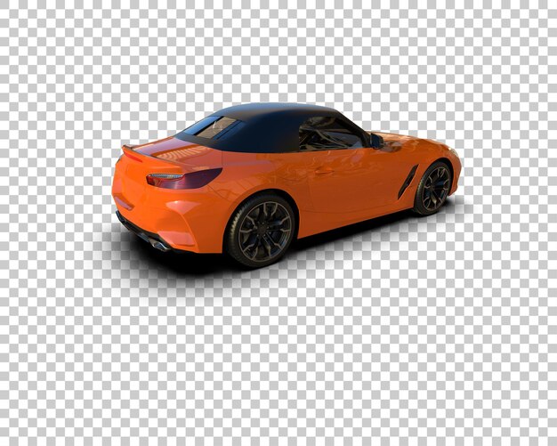 Auto deportivo realista aislado en el fondo Ilustración de renderización 3D