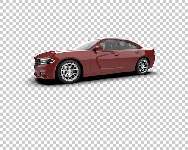 Auto deportivo realista aislado en el fondo Ilustración de renderización 3D