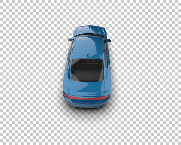 Auto deportivo realista aislado en el fondo Ilustración de renderización 3D