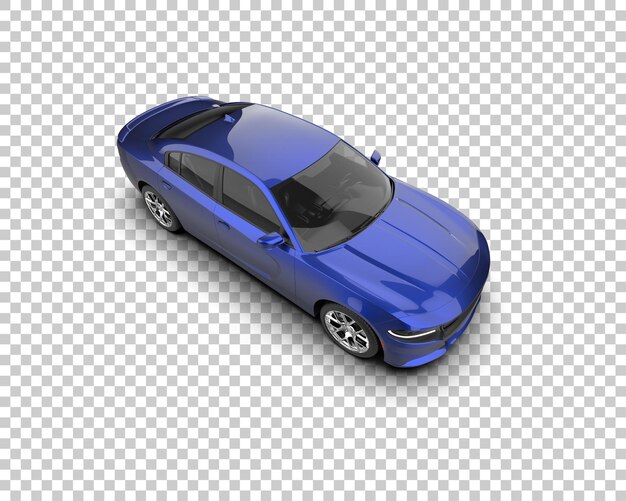 Auto deportivo realista aislado en el fondo Ilustración de renderización 3D