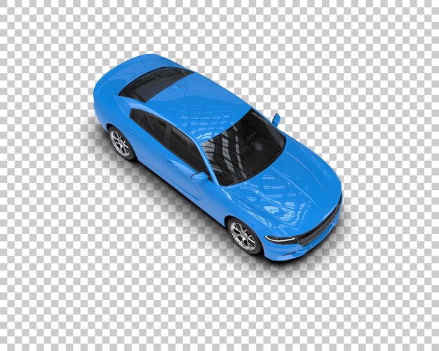 Auto deportivo realista aislado en el fondo Ilustración de renderización 3D