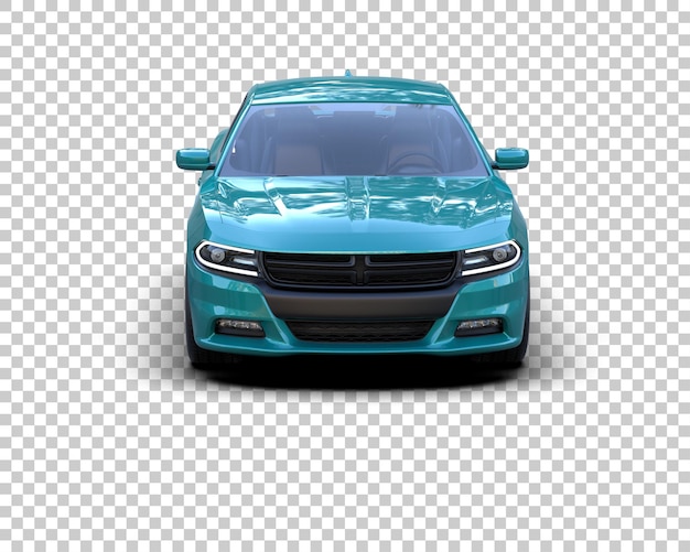 Auto deportivo realista aislado en el fondo Ilustración de renderización 3D