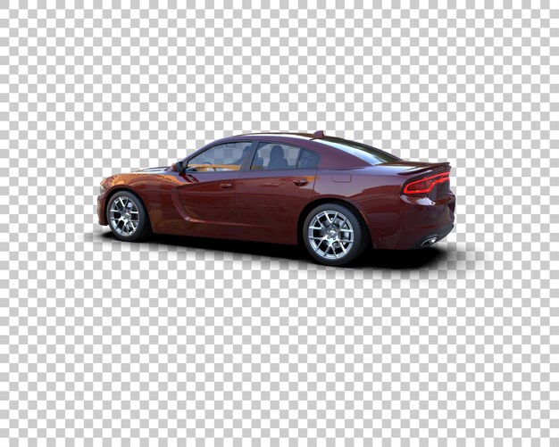 Auto deportivo realista aislado en el fondo Ilustración de renderización 3D