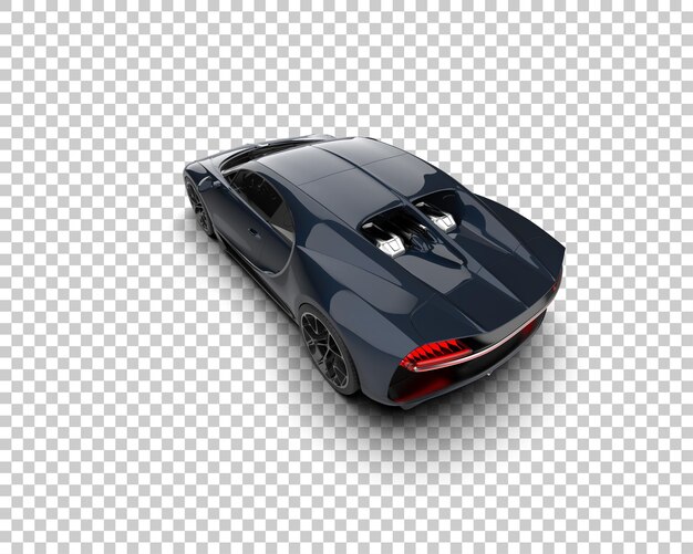 Auto deportivo realista aislado en el fondo Ilustración de renderización 3D