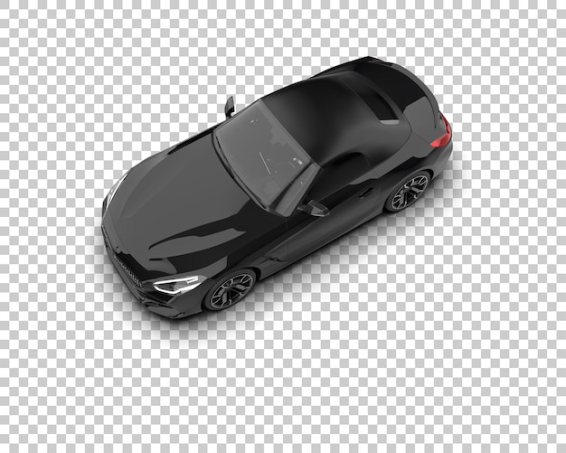 Auto deportivo realista aislado en el fondo Ilustración de renderización 3D