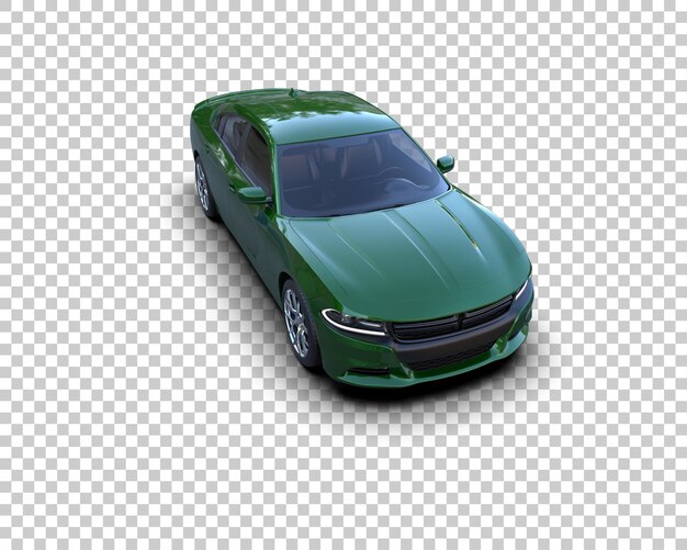 Auto deportivo realista aislado en el fondo Ilustración de renderización 3D