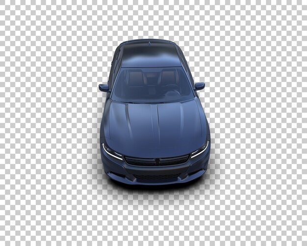 Auto deportivo realista aislado en el fondo Ilustración de renderización 3D