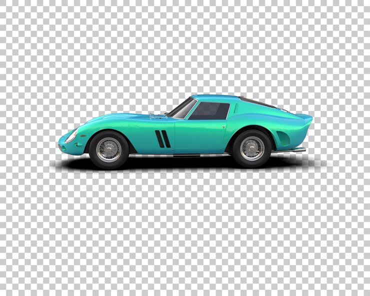 PSD auto deportivo realista aislado en el fondo ilustración de renderización 3d