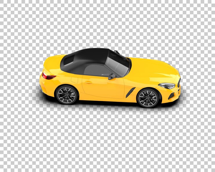 PSD auto deportivo realista aislado en el fondo ilustración de renderización 3d