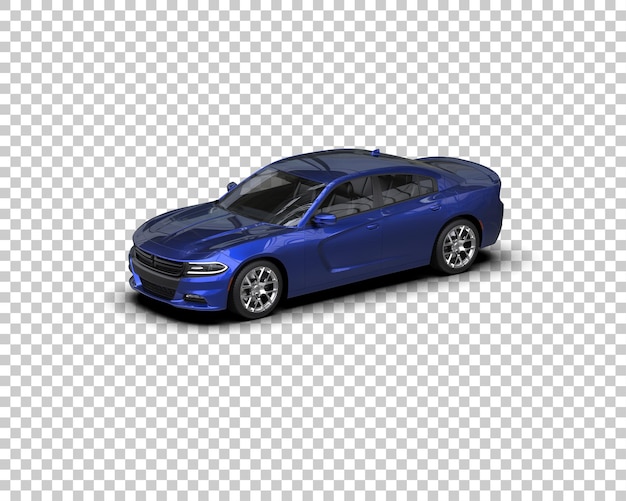 Auto deportivo realista aislado en el fondo Ilustración de renderización 3D