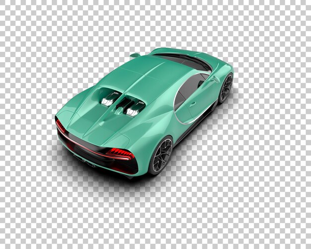 Auto deportivo realista aislado en el fondo Ilustración de renderización 3D