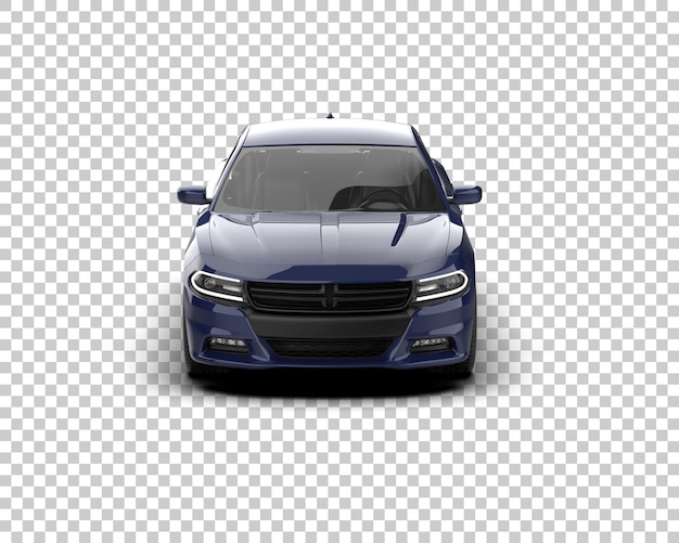 Auto deportivo realista aislado en el fondo Ilustración de renderización 3D