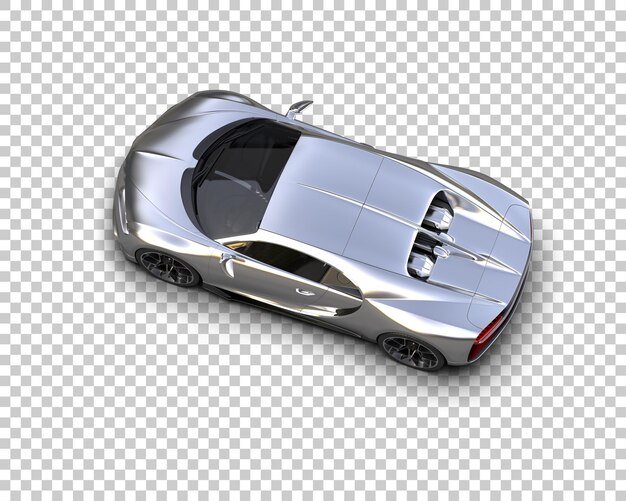 Auto deportivo realista aislado en el fondo Ilustración de renderización 3D