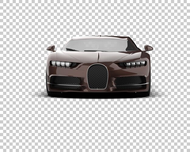 Auto deportivo realista aislado en el fondo Ilustración de renderización 3D
