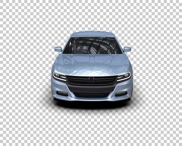 Auto deportivo realista aislado en el fondo Ilustración de renderización 3D