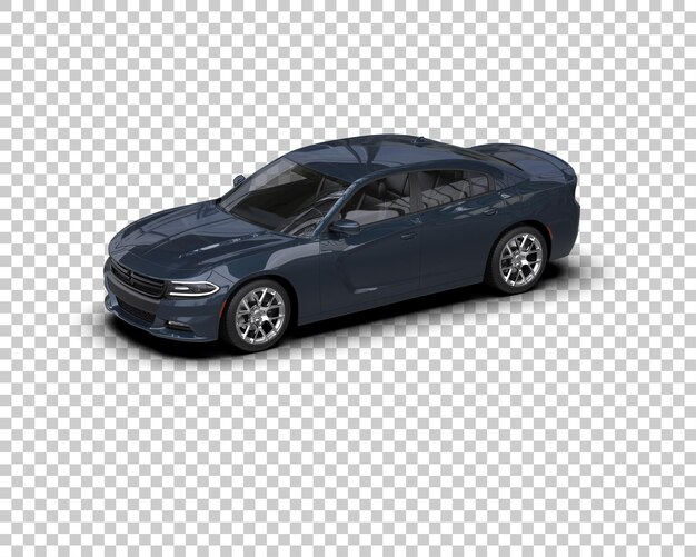 Auto deportivo realista aislado en el fondo Ilustración de renderización 3D
