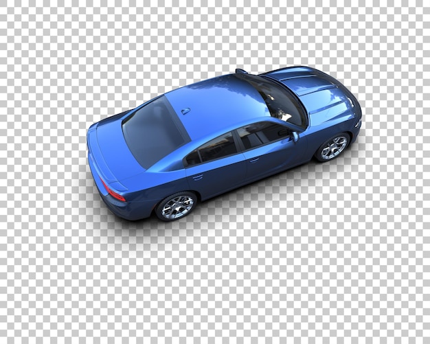 Auto deportivo realista aislado en el fondo Ilustración de renderización 3D