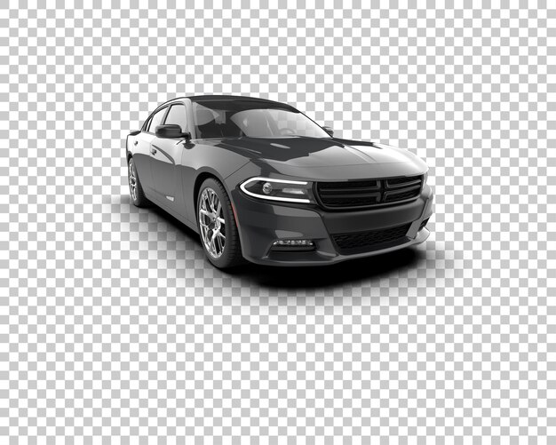 Auto deportivo realista aislado en el fondo Ilustración de renderización 3D