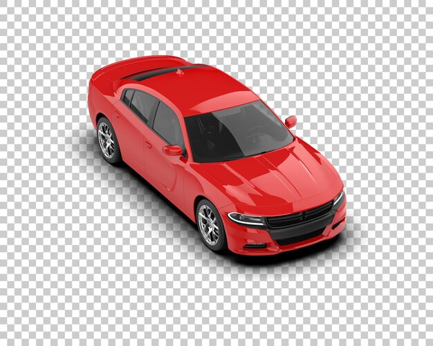 Auto deportivo realista aislado en el fondo Ilustración de renderización 3D