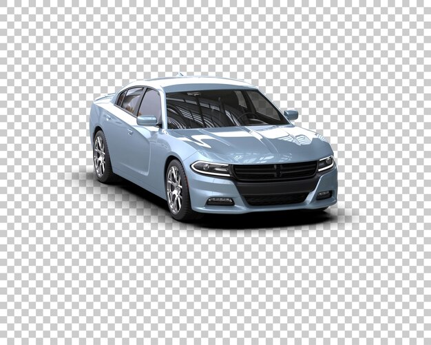 Auto deportivo realista aislado en el fondo Ilustración de renderización 3D