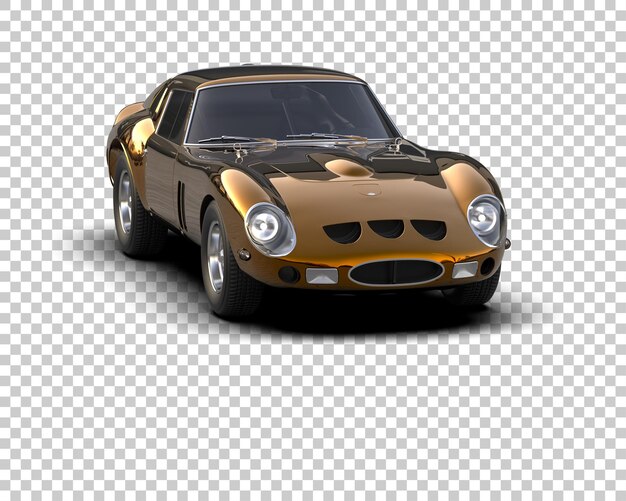 Auto deportivo realista aislado en el fondo Ilustración de renderización 3D